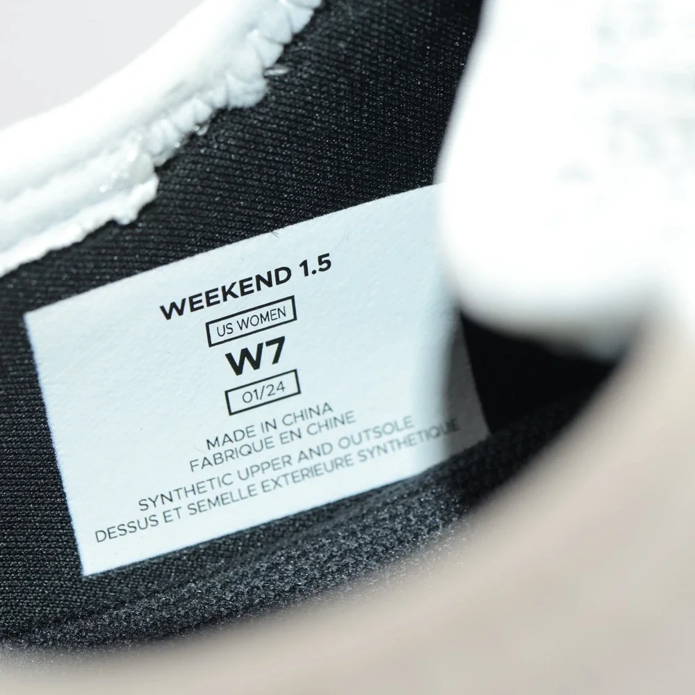 Vessi Womens Weekend 1.5 Sneakers Size 7 Waterproof White Lace Up Comfort Shoes